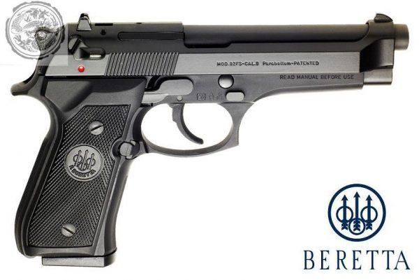 Beretta 92FS Semi-Auto Pistol 9mm Black 10+1 Round Made in Italy