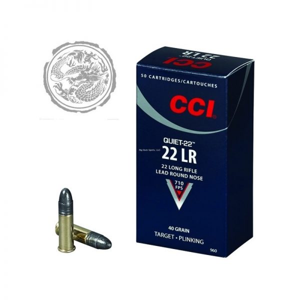 CCI Quiet-22 Rimfire 22LR 40Gr LRN 710 Fps, 50/BOX CCI 0960