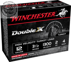 Winchester Double X Turkey 12 Ga 3-1/2″ 2oz #4 Shot Box of 10 — Go Tenda