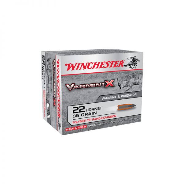 WINCHESTER 22 HORNET 35 GR. VARMINT X BOX OF 20