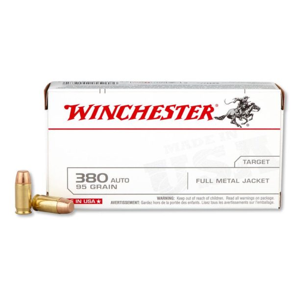 WINCHESTER 380 AUTOMATIC 95 GR. FMJ BOX OF 50
