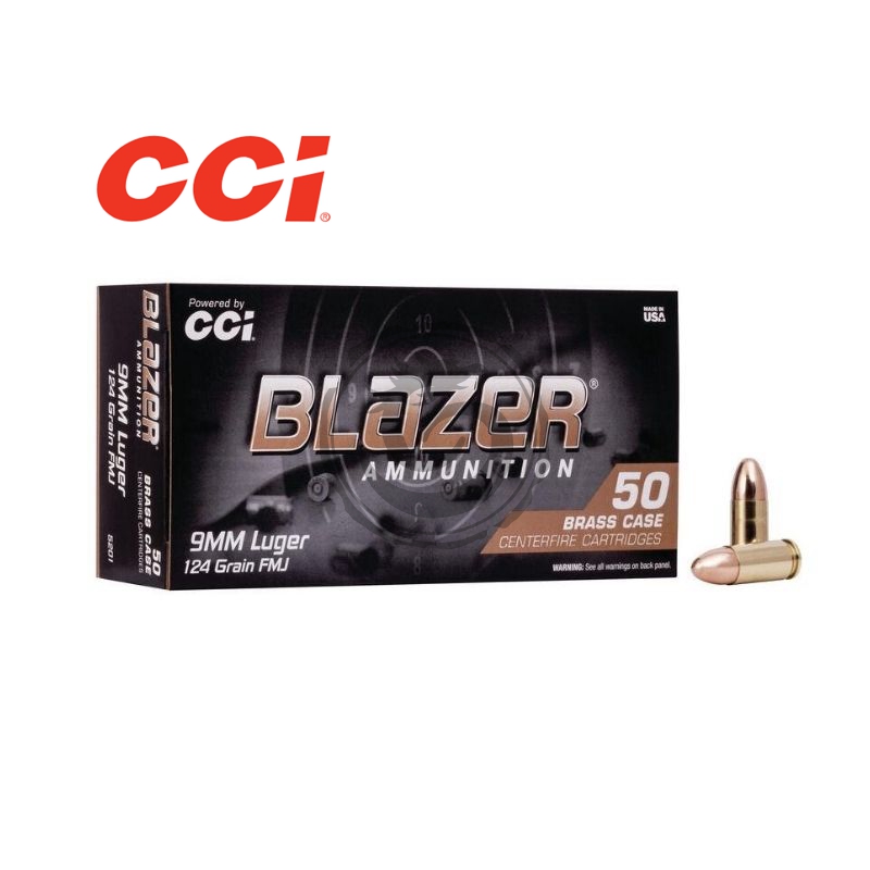 CCI Blazer Brass 9mm 124gr FMJ Case of 1000 » Tenda Canada