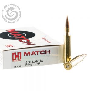 Hornady 338 Lapua Mag Match BTHP 250 Gr Box of 20 — Go Tenda
