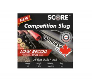 Score Low Recoil Rifled Slug 12 Ga 2 3/4″ 1 oz Box of 25 — Go Tenda