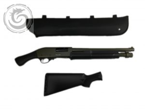 Churchill Pump 12Ga 3″Cham 15″ Shotgun w/ Shockwave Grip & Scabbard – OD Green — Go Tenda