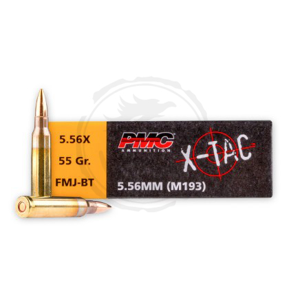 PMC X-TAC 5.56 NATO 55 Gr FMJBT Ammunition Box of 20 » Tenda Canada