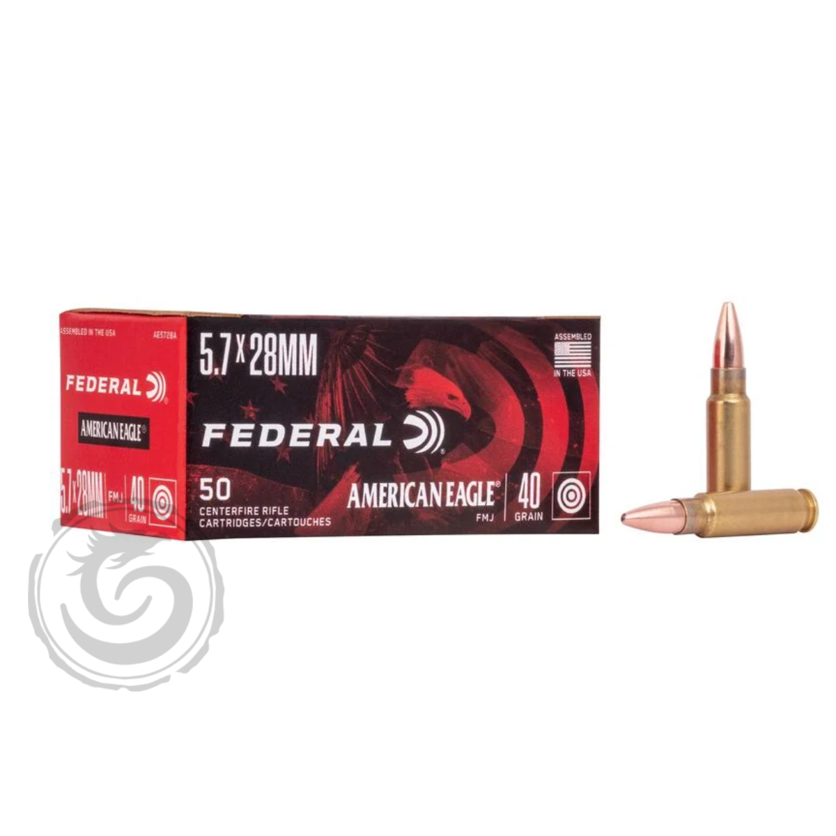 Federal American Eagle 5.7 x 28mm Ammunition FMJ 40 Grain Box of 50 — Go Tenda