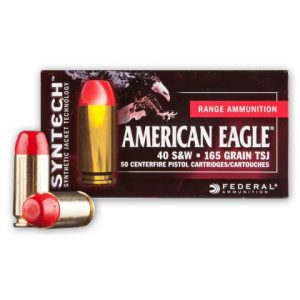 Federal American Eagle Syntech 40 S&W 165 Gr TSJ Box of 50 — Go Tenda