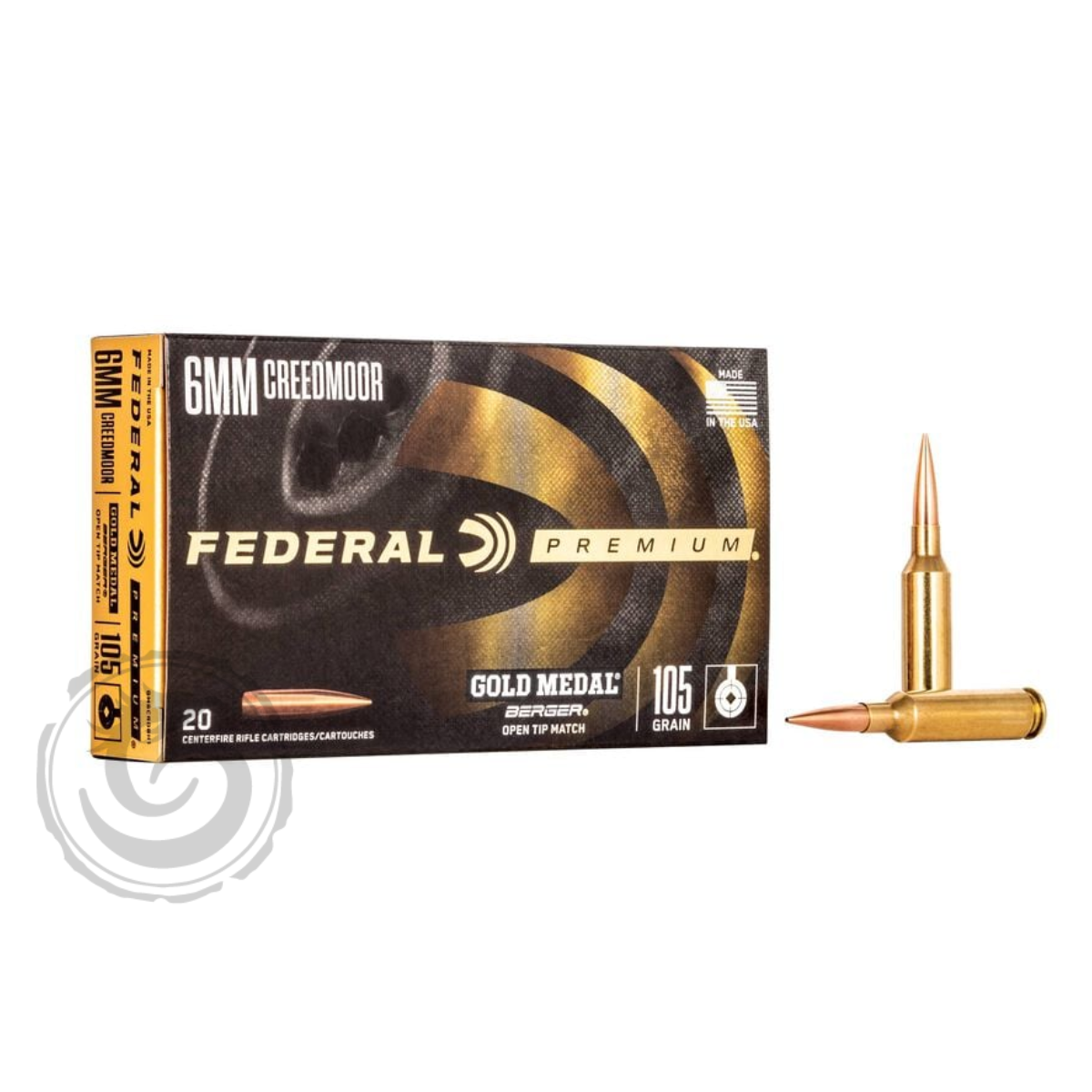 Federal Premium Gold Medal 6mm Creedmoor 105Gr Berger Hybrid HPBT Box of 20 — Go Tenda