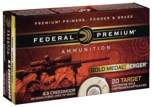 Federal Gold Medal Berger 6.5 Creedmoor 130 Gr OTM Box of 20 — Go Tenda