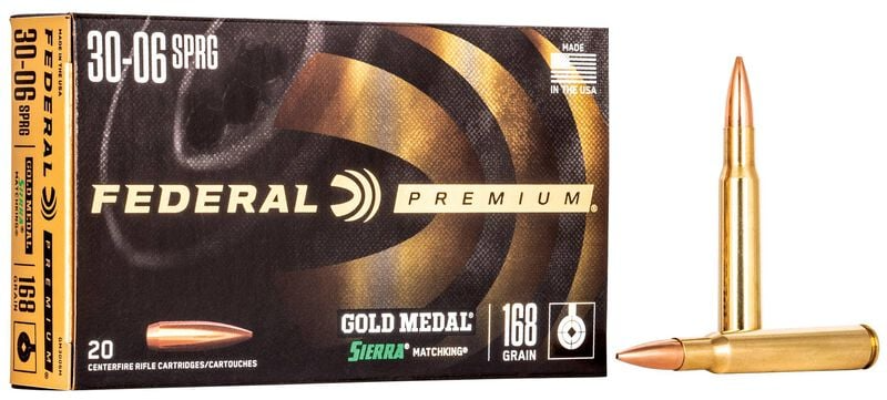 Federal Gold Medal 30-06 Sprg Sierra MatchKing BTHP 168Gr, Box of 20 — Go Tenda
