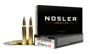 Nosler Match Grade 223 Rem 77 Gr Custom Competition Match Box of 20 — Go Tenda