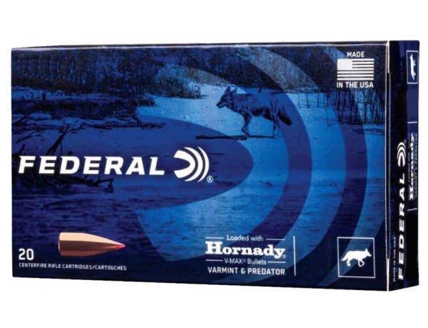 Federal Varmint & Predator Hornady V-Max Box of 20 Federal Varmint & Predator Rifle Ammo