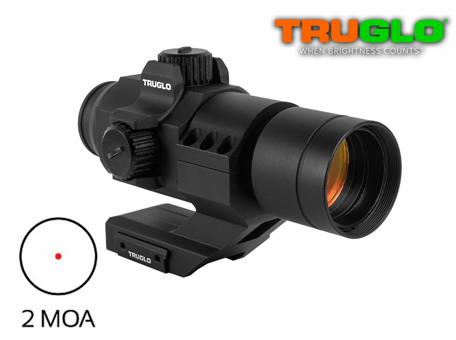 TruGlo Ignite Mini Compact 30mm Red-Dot Sight 2 MOA Dot AAA