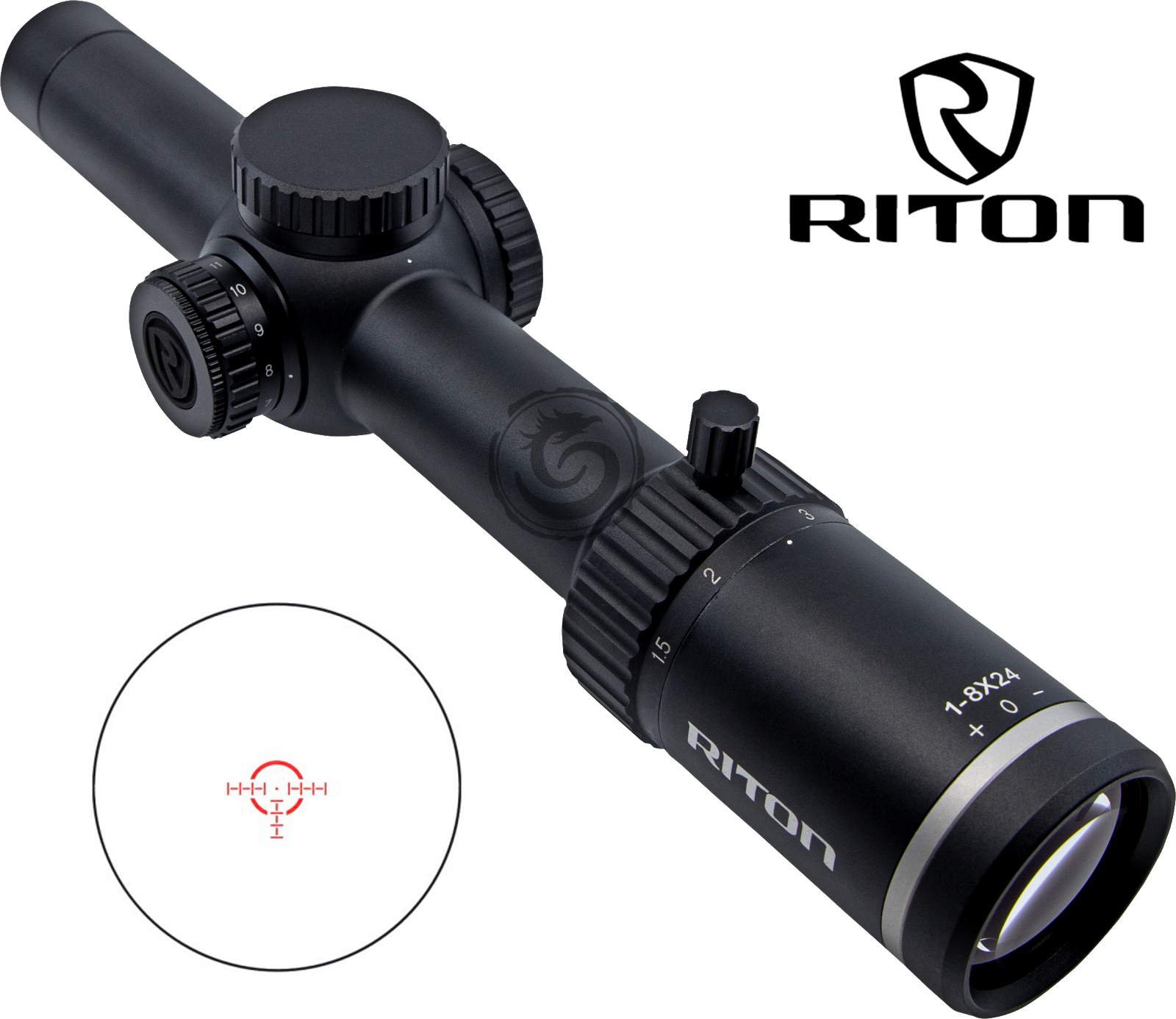 Riton Optics 1-8x24 X3 Tactix Riflescope (OT Reticle, Black