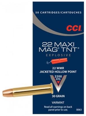 CCI 22 WMR Maxi-Mag TNT JHP 30 Gr Box of 50 — Go Tenda