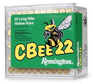 Remington CBEE22 LOW NOISE 22LR 33 GR HOLLOW POINT BOX OF 100 — Go Tenda