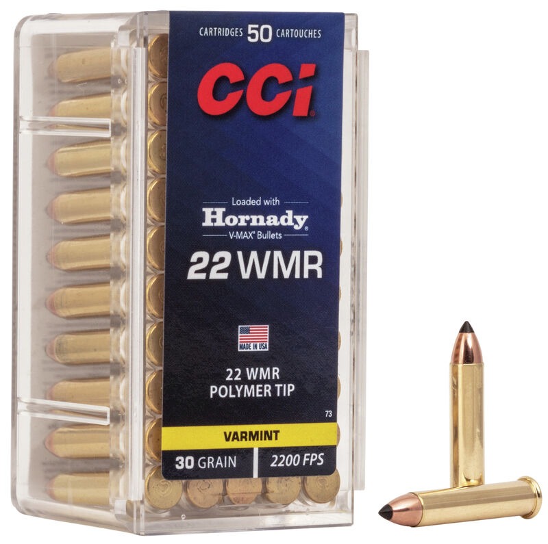 CCI Varmint 22 WMR 30 Gr Polymer Tip V-Max Box of 50 — Go Tenda