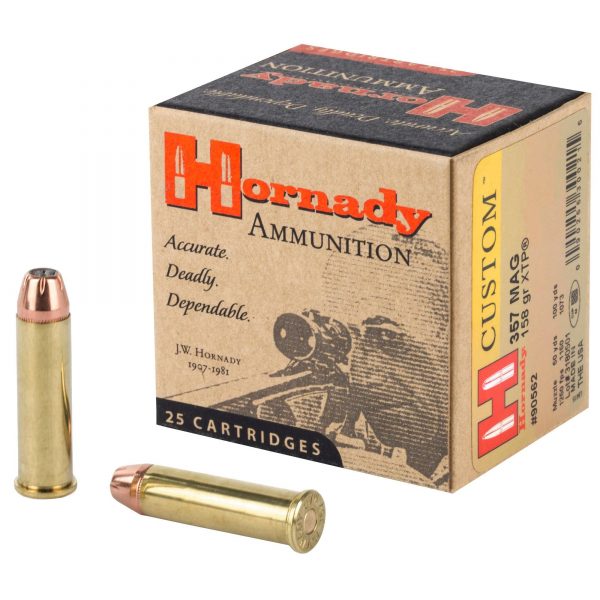 Hornady Custom Ammunition 357 Mag 158 Gr XTP JHP Box of 25