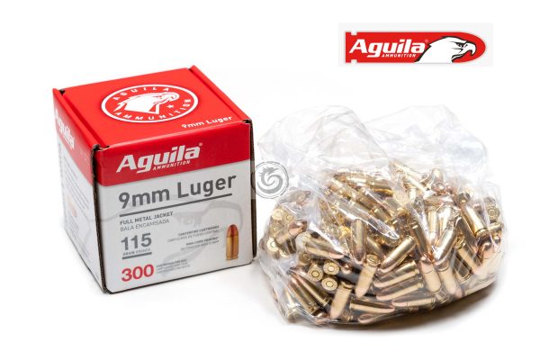 Aguila 9mm 115Gr FMJ Ammunition Bulk Pack of 300