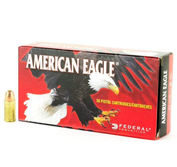 Federal American Eagle 380 ACP 95 Gr FMJ Ammunition Box of 50