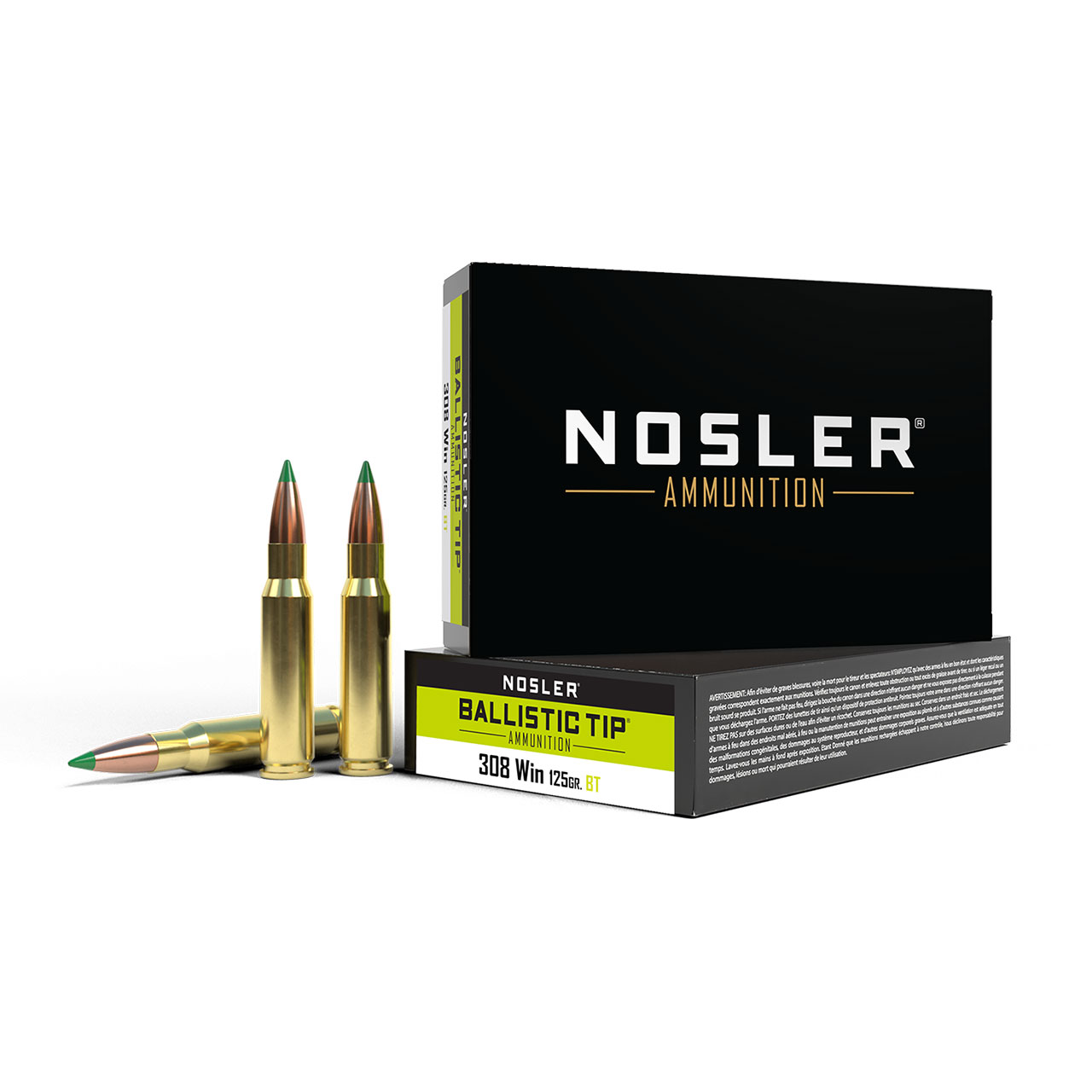Nosler Hunting 308 Win 125 Gr Ballistic Tip Ammunition Box of 20 — Go Tenda