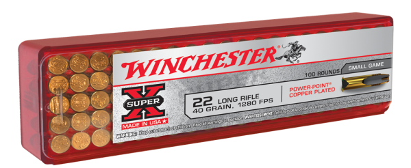 Winchester Super-X High-Velocity 22LR 40Gr HP Box of 100