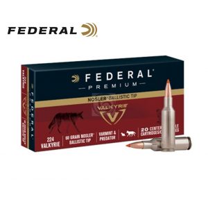 Federal 224 Valkyrie 60 Gr Nosler Ballistic Tip Box of 20 — Go Tenda