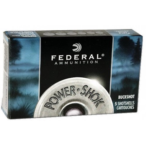 Federal Power Shok Buckshot 20 Ga 3″ #2 Buck Box of 5