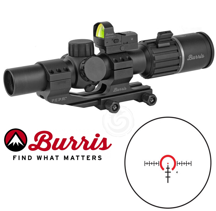 Burris Optics 1-6x24 RT-6 Riflescope and FastFire III Reflex Sight ...