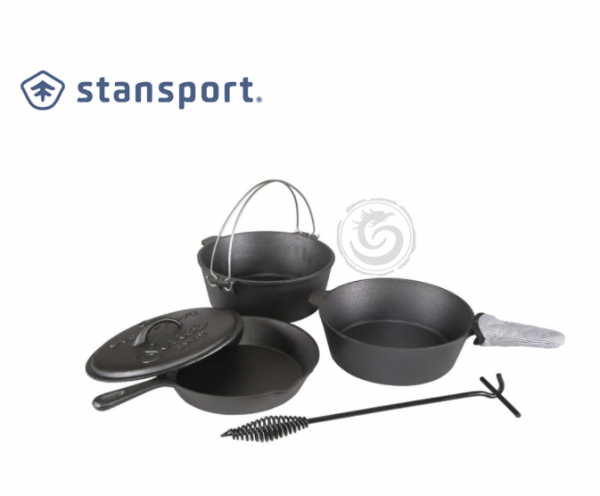 Pre-Seasoned-Cast-Iron-Cook-Set-6-Piece-Set-Stansport