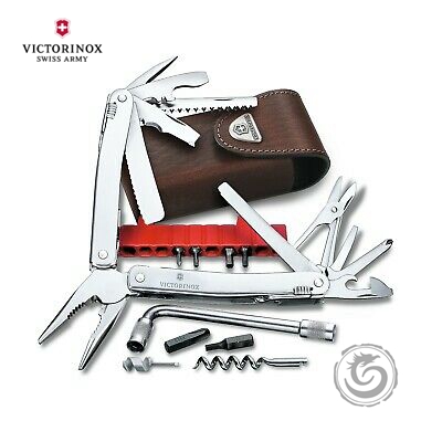VICTORINOX ORIGINAL SWISS TOOL SPIRIT XC PLUS WITH LEATHER POUCH