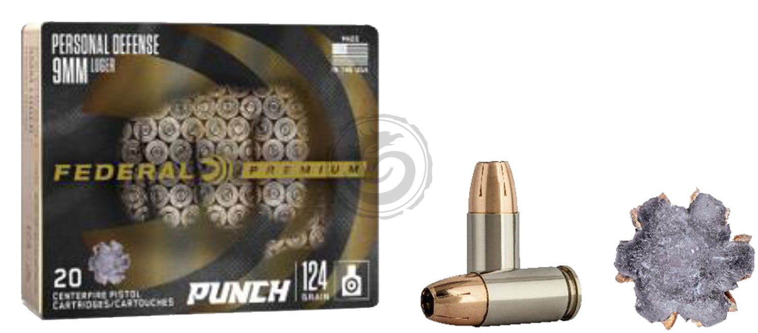 Federal Punch 9mm 124 Gr JHP Ammo Box of 20 | Buy in Canada | Gotenda