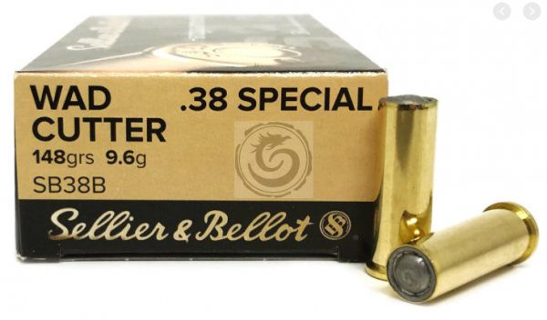 Sellier & Bellot 38 special 148gr WC BOX OF 50