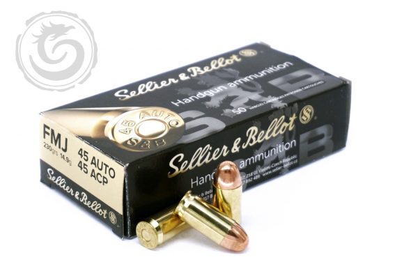 Sellier & Bellot 45 ACP 230 Gr FMJ Ammunition Case of 1000