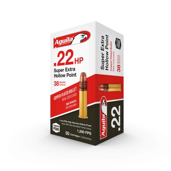 Aguila 22LR Super Extra 38Gr Copper Plated HP Box of 50
