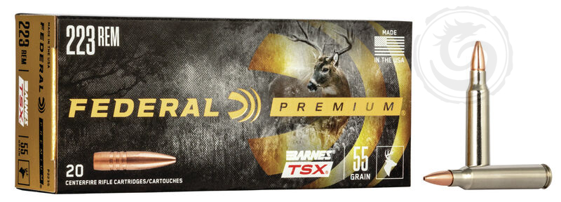 Federal Vital-Shok 223 Rem 55 Gr Barnes Triple Shock Box of 20