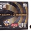 Federal Premium PD 45 ACP 230 gr Hydra-Shok Jacketed Hollow Point Box of 20