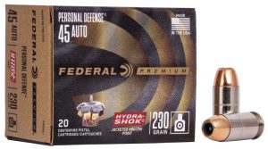 Federal Premium PD 45 ACP 230Gr Hydra-Shok JHP Box of 20 — Go Tenda