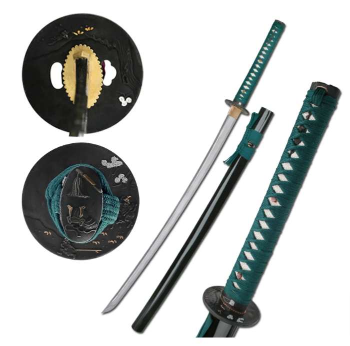 samuraitools HAND-FORGED KATANA SAMURAI SWORD WITH SCABBARD-TEAL » Tenda Canada