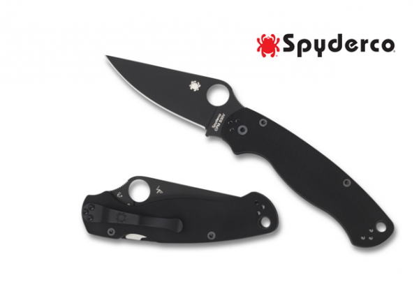 Spyderco Para Military 2 Compression Lock Folding Knife, CPM-S45VN, G10 Black, C81GPBK2 Spyderco C81GPBK2