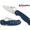 Spyderco Para 3 Lightweight Folding Knife 2.92" CPM-SPY27 Satin Plain Blade, Cobalt Blue FRN Handles (Paramilitary 3), Compression Lock - C223PCBL Spyderco C223PCBL