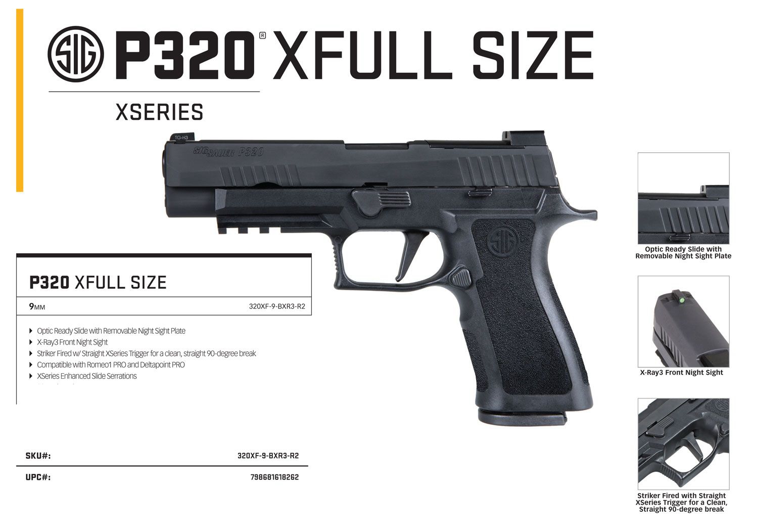 SIG Sauer P320 RXP X SERIES 9mm Optic Ready #320XF-9-BXR3-R2-10 » Tenda ...
