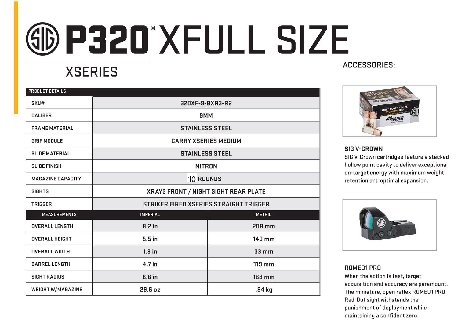 SIG Sauer P320 RXP X SERIES 9mm Optic Ready #320XF-9-BXR3-R2-10 » Tenda ...