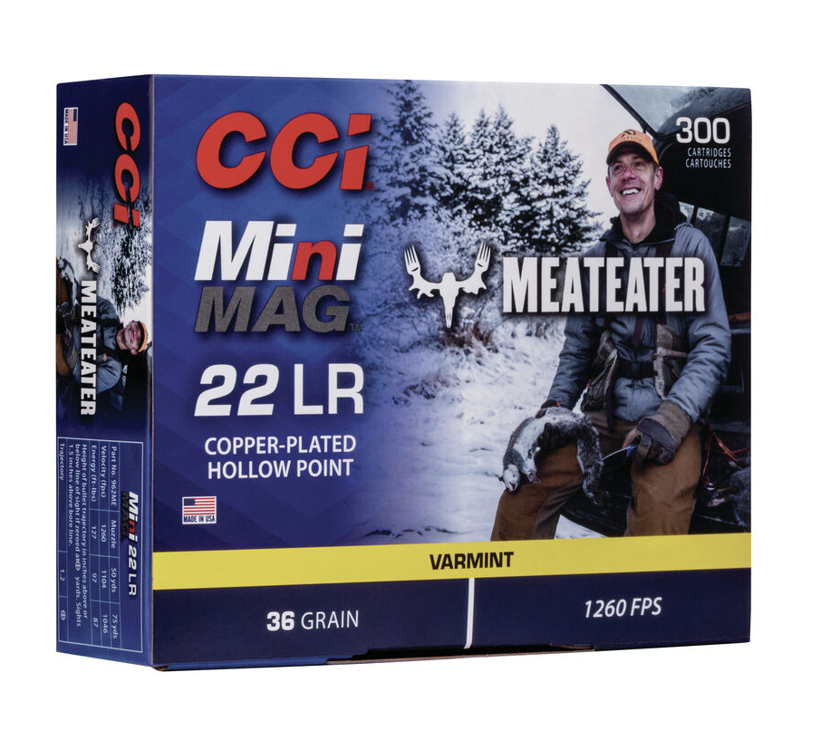 CCI 962ME MiniMag Meat Eater 22 LR 36 gr Hollow Point Box of 300