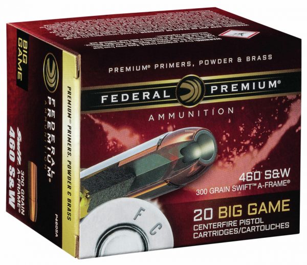Federal Premium 460 S&W 300Gr Swift A-Frame, Box of 20