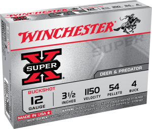 Winchester Super-X Deer and Predator 12 GA 3.5″ #4 Buck Box of 5 — Go Tenda