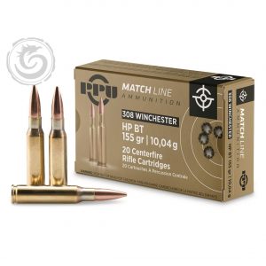 Prvi PPU Match Ammunition 308 Win 155 Grain Hollow Point Boat Tail Box of 20 — Go Tenda