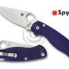Spyderco Paramilitary 2 Folding Knife 3.42" CPM-S110V Satin Blade, Blue/Purple (Blurple) G10 Handles, Compression Lock - C81GPDBL2 Spyderco C81GPDBL2