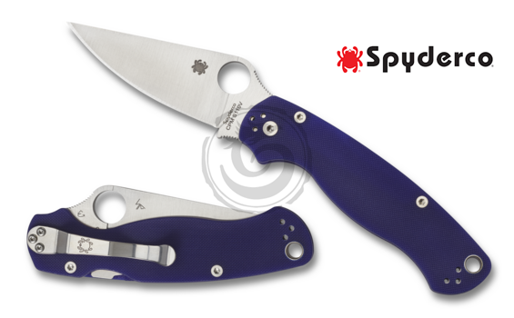 Spyderco Paramilitary 2 Folding Knife 3.42" CPM-S110V Satin Blade, Blue/Purple (Blurple) G10 Handles, Compression Lock - C81GPDBL2 Spyderco C81GPDBL2